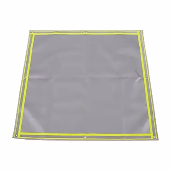 Hersteller hochwertiger, quadratischer/runder Silber-Heimgrill-Campingeinsatz, feuerfeste Feuerstelle, Glutmatte für Deck, Grillmatte, Glasfasernetz