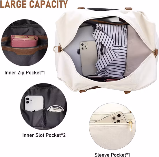 Reise-Seesack für Herren, Carryall Weekender Duffle Tote Bag, große Größe für Damen, Carryon Weekend Overnight, mit Schuhaufbewahrung und Kulturbeutel